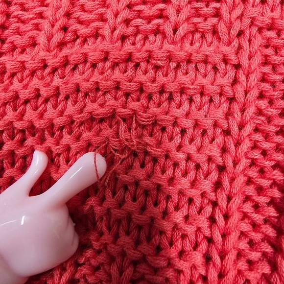 Habitat‎ Clothes To Live In Sweater Womens Small Red Drop Shoulders Knit Stretch - Picture 4 of 12